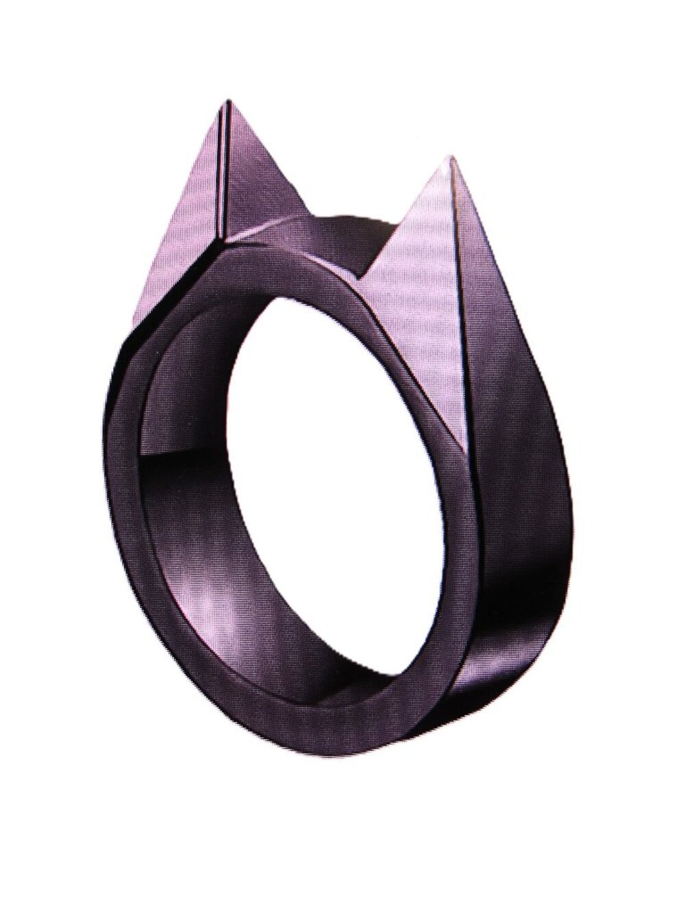 CAT EARS SELF DEFENSE RING, SOLID METAL ANY FINGER SIZE 9